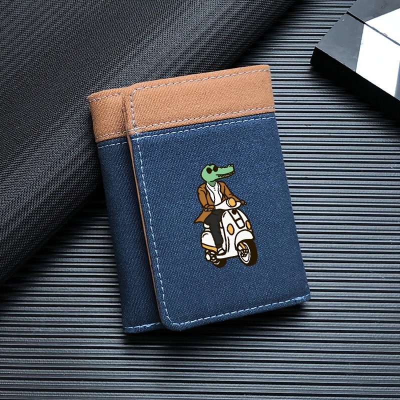 Men's Wallet Male Short Money Clip Male Youth Simple Fashion Multi-card  Lychee Pattern Horizontal Splicing Leather Clip - Temu