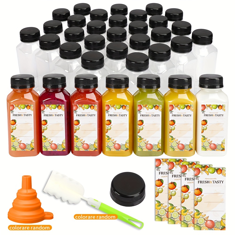 Plastic Bottles With , Juice Containers With Lids For Fridge, Reusable  Juicing Bottles, Smoothie Bottle, Empty Plastic Juice Bottles, Drink  Containers With Lids, Clear Bottles - Temu