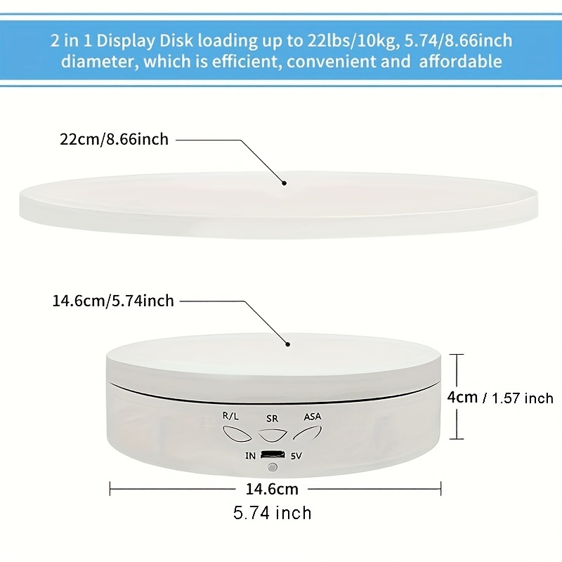 14.6cm Rotating Display Stand Commercial Product Photography