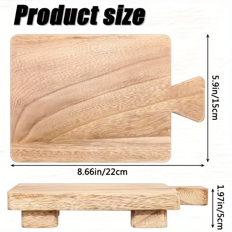 Wood Pedestal Stand Riser Wood Tray for Bathroom Home Kitchen Sink Holder  Wooden Soap Holder for Bottles Plant Makeup Tissues Candles Guest Towels