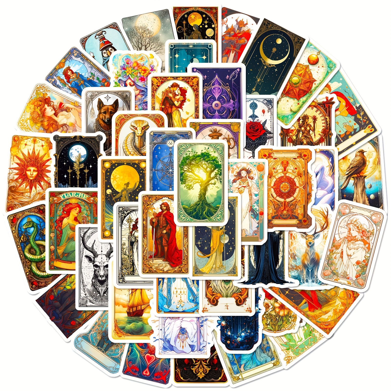 Tarot Myth Magic Astrology Divination Stickers For Laptop - Temu