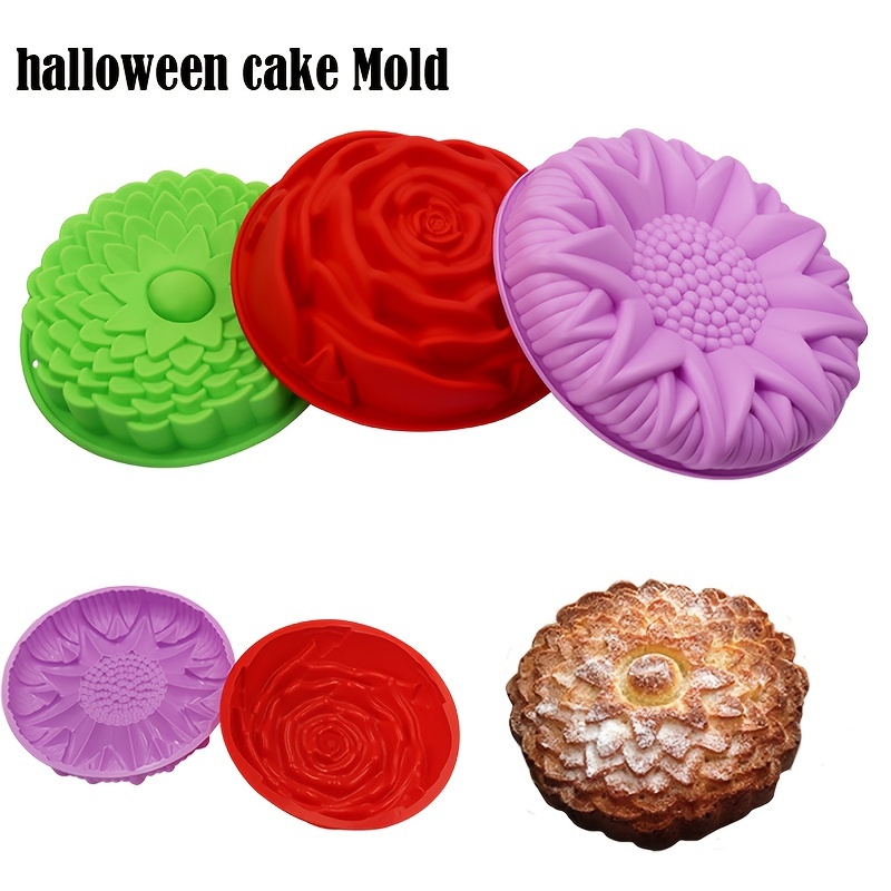 Silicone Cake Pan, Non Stick, Circular Flower Cake Mold, For Kitchen Baking  - Temu