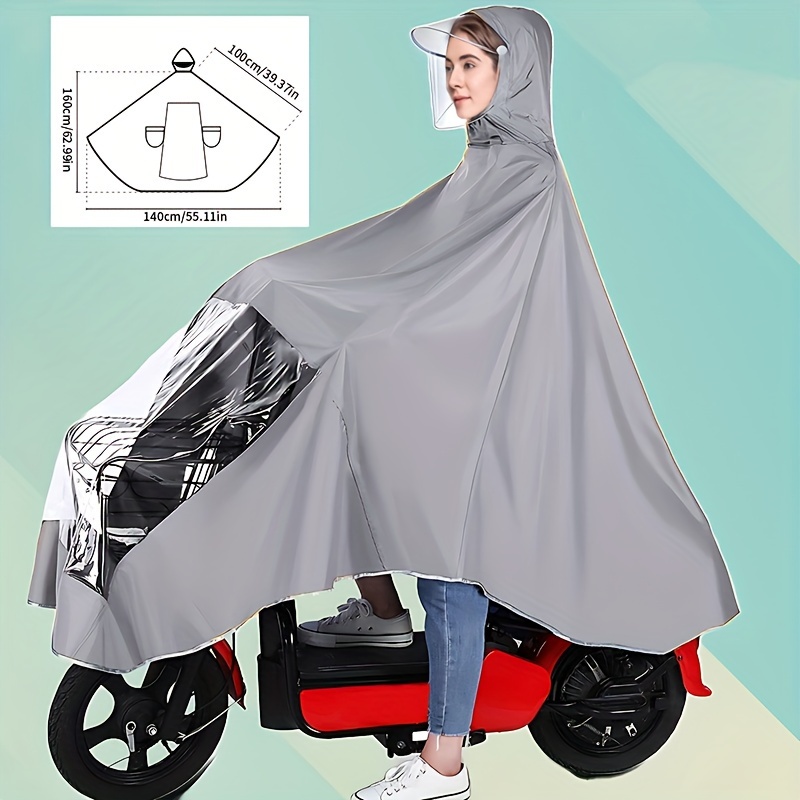 waterproof motorcycle bike raincoat rainwear poncho fashion portable electric vehicle rain coat details 2