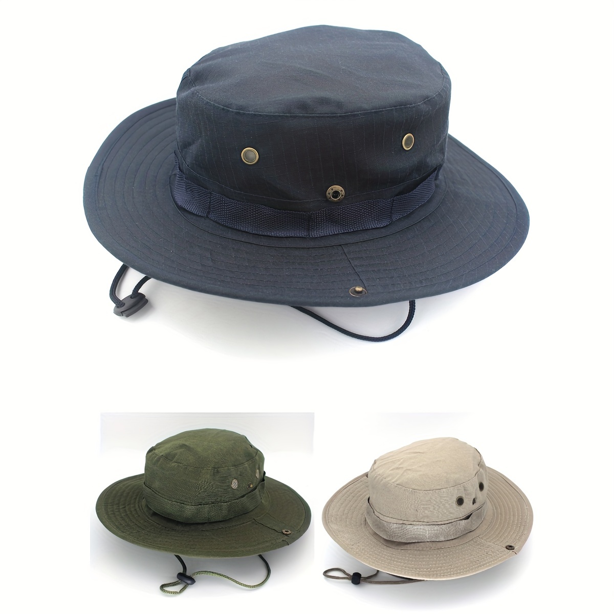 New Tactical Camouflage Breathable Sunscreen Bucket Hat, Fishing Hat, Suitable for Outdoor Mountaineering, Fishing,Temu