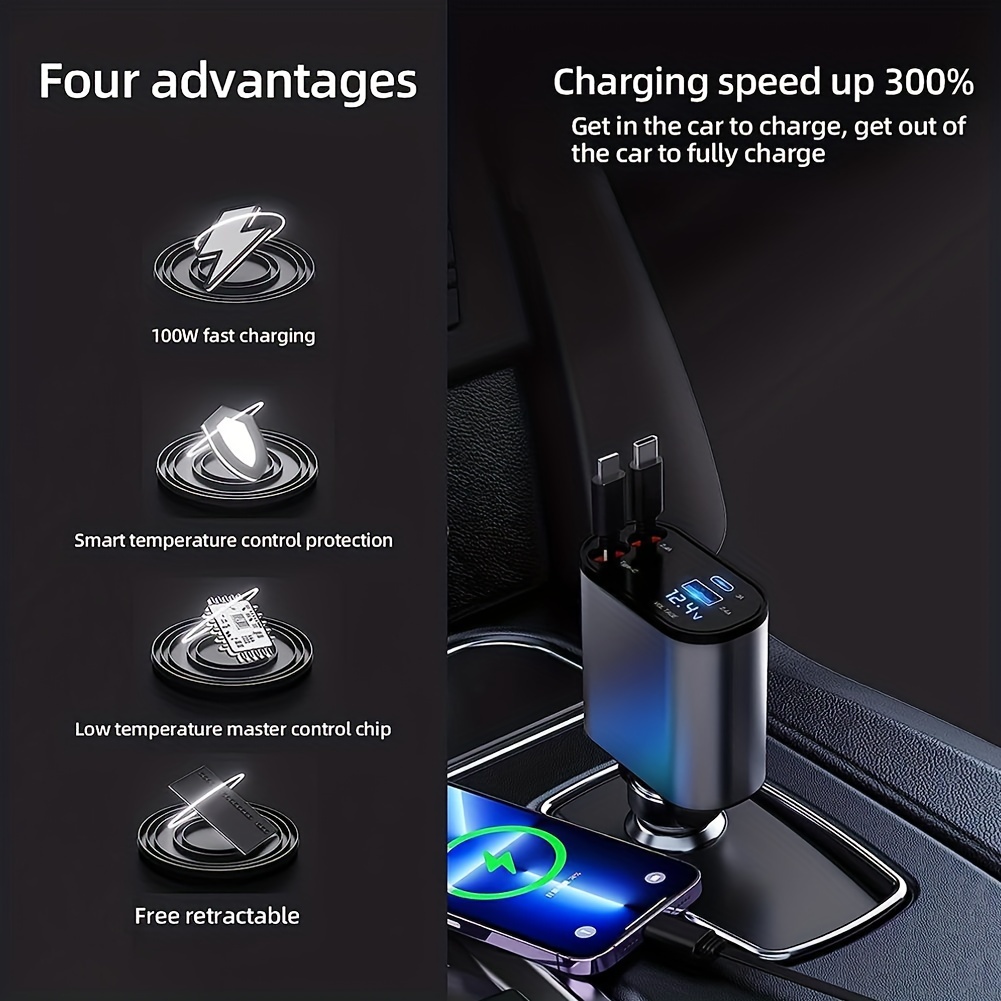 Jomaa Dual Usb Super Fast Car Charging Head 1 Usb Car Charge - Temu
