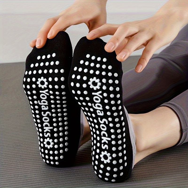 1pair Anti-slip Yoga Socks Women's Open Back Pilates Sports Socks Yoga  Socks Boat Socks