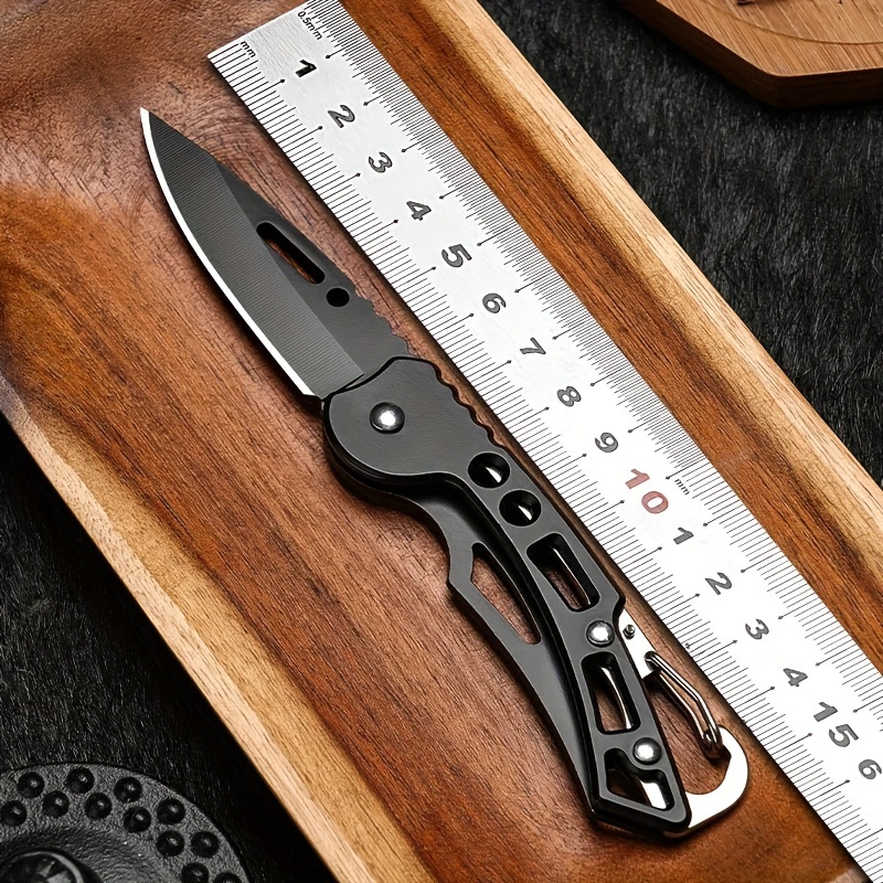 Mini Stainless Steel Pocket Knife Portable Wooden Fish Knife - Temu