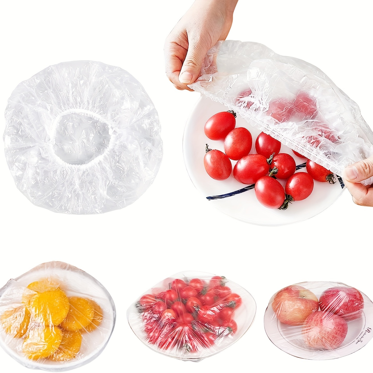 50pcs 100pcs Reusable Bowl Covers Food Cover Stretch Edging - Temu