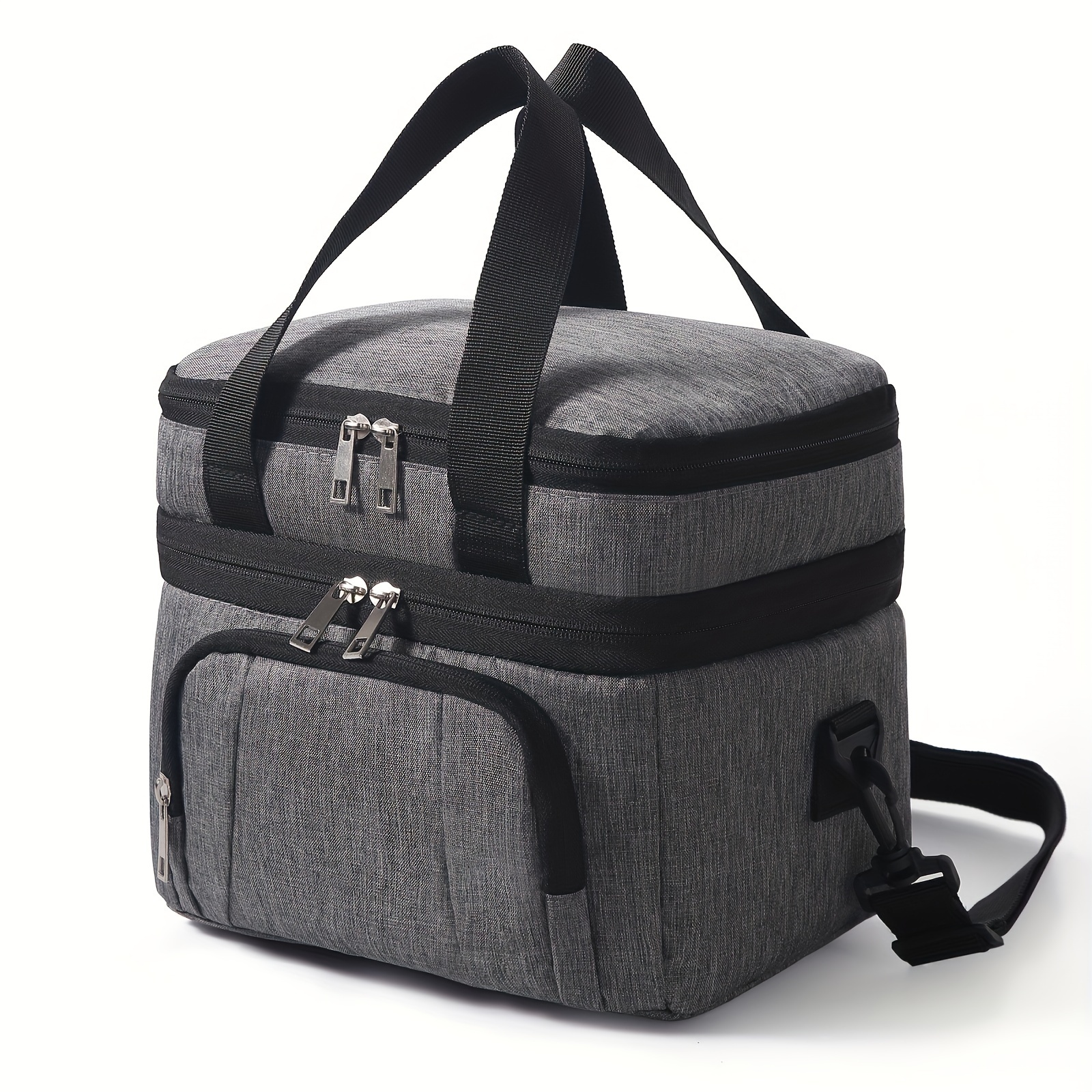 TTBDDM Bolsa de Almuerzo Aislada, Bolsas Térmicas, Bolso de Picnic  Plegable, Bolsas Porta Alimentos, Tres Capas de Tela Gruesa, para llevar el  Almuerzo al Trabajo, Escuela, Picnic, Negro : : Jardín