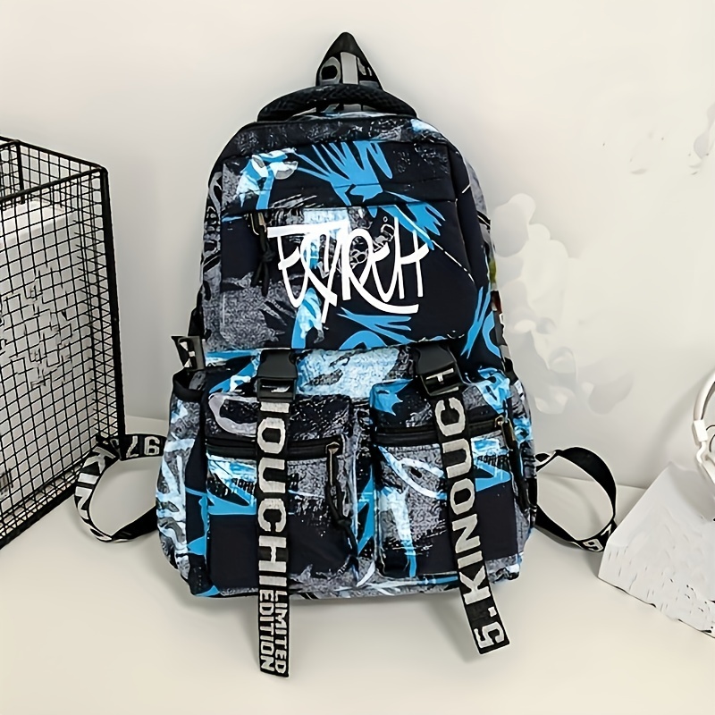 Color Contrast Laptop Backpack, Fashion Preppy Style School Bookbag, Casual  Versatile Nylon Travel Rucksack - Temu