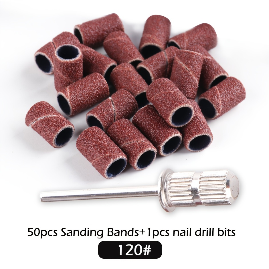 Sanding Bands Nail Art 80/120/180/240 Grit Mini Nail Drill - Temu