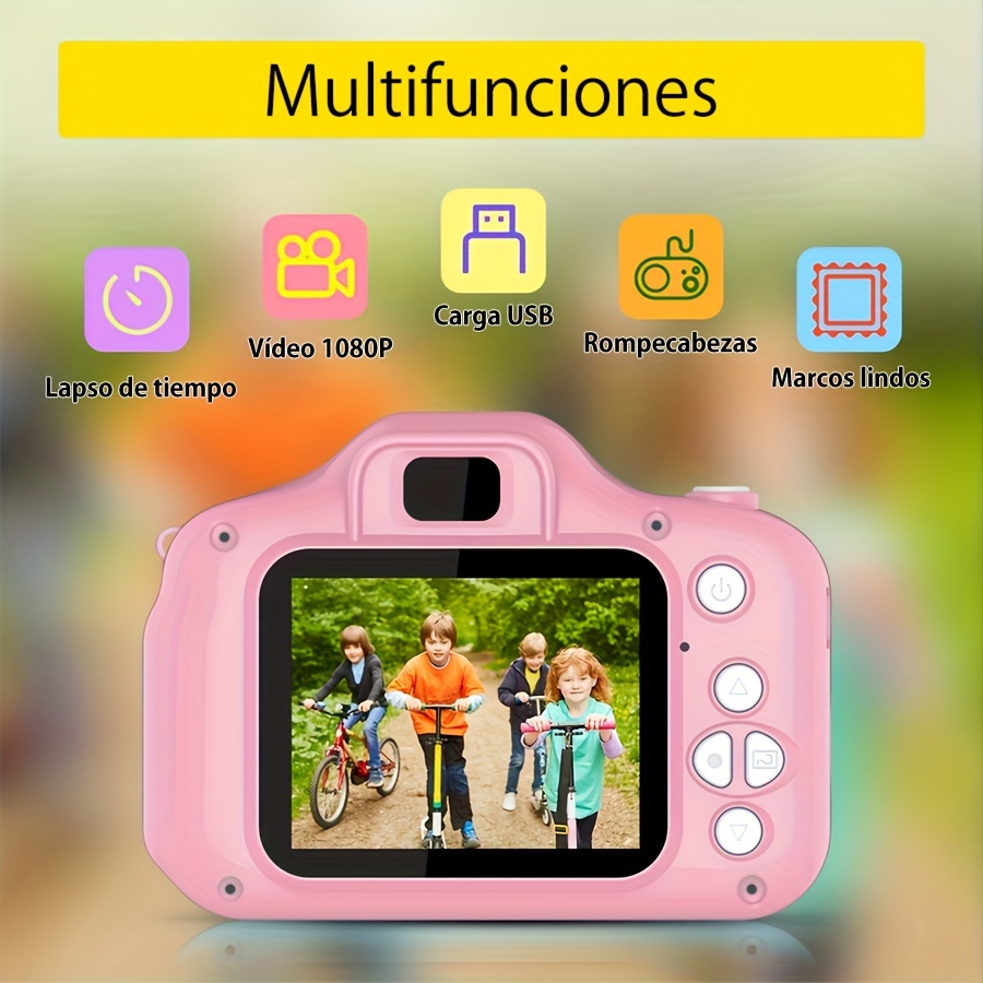 Cámara infantil para niños y niñas, cámaras de video digitales HD de 2.4  pulgadas para niños, regalos de cumpleaños de Navidad para niños pequeños