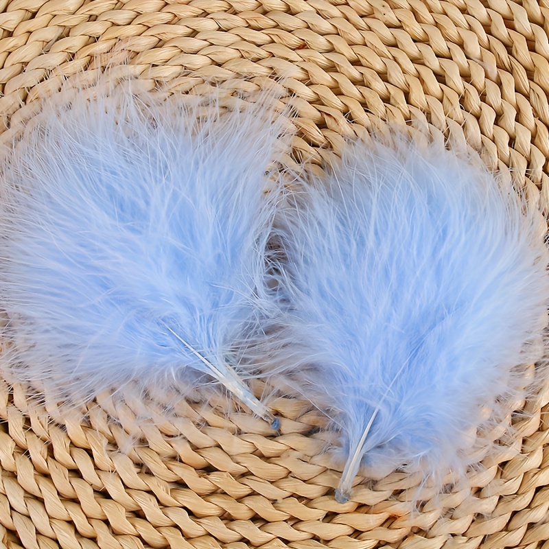 Blue Turkey Plumage (flats) Craft Feathers per Ounce from Lamplight Feather  package
