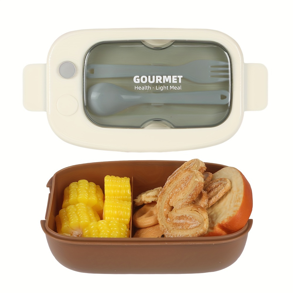 Lunch Box With Divider And Cutlery, Dust-proof Compartment, Microwave Safe  Material, Leak-proof Salad Snack Box, Office, School, Outdoor Camping, Adult  Work Lunch Box/teen Lunch Box, For Teenagers And Workers At School,canteen,  Back