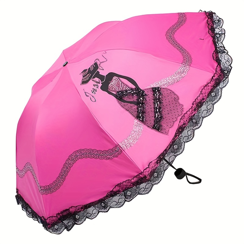 Sun Protection Women Lace Rain Umbrella Female Wedding Decor