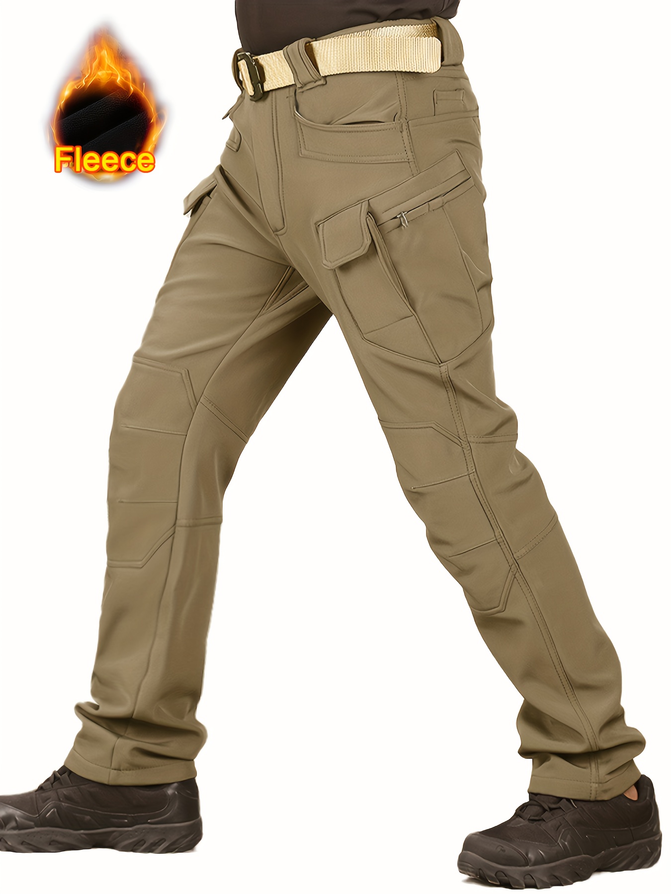Mens Cargo Trousers Pocket Work Tactical Military Combat Casual