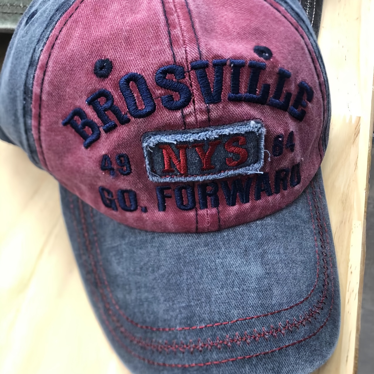 Vintage Truck Cotton Baseball Cap - Retro Adjustable Hat For Men & Women, Blue Coffee Color