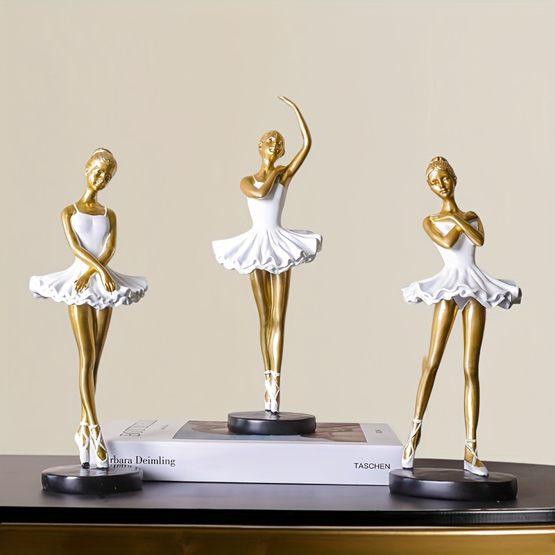 Elegant Ballerina Resin Figurines Ballet Dancer Girl Ornament