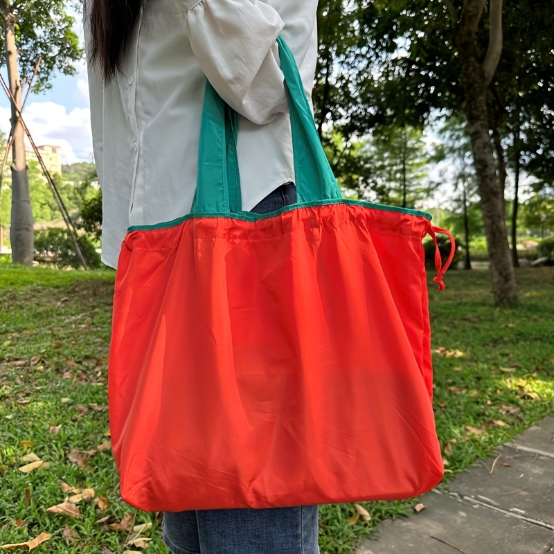 

Large Capacity Shoulder Tote Bag, Foldable Grocery Shopping Bag, Portable Handbag & Storage Bag
