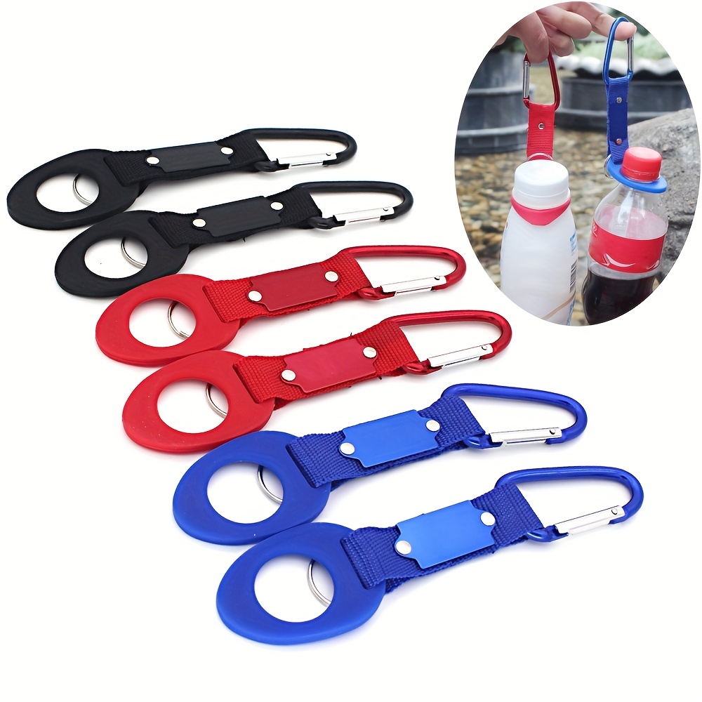 4PCS/Pack Water Bottle Holder Clip Carabiner Buckle Key Chain For Hiking  Camping