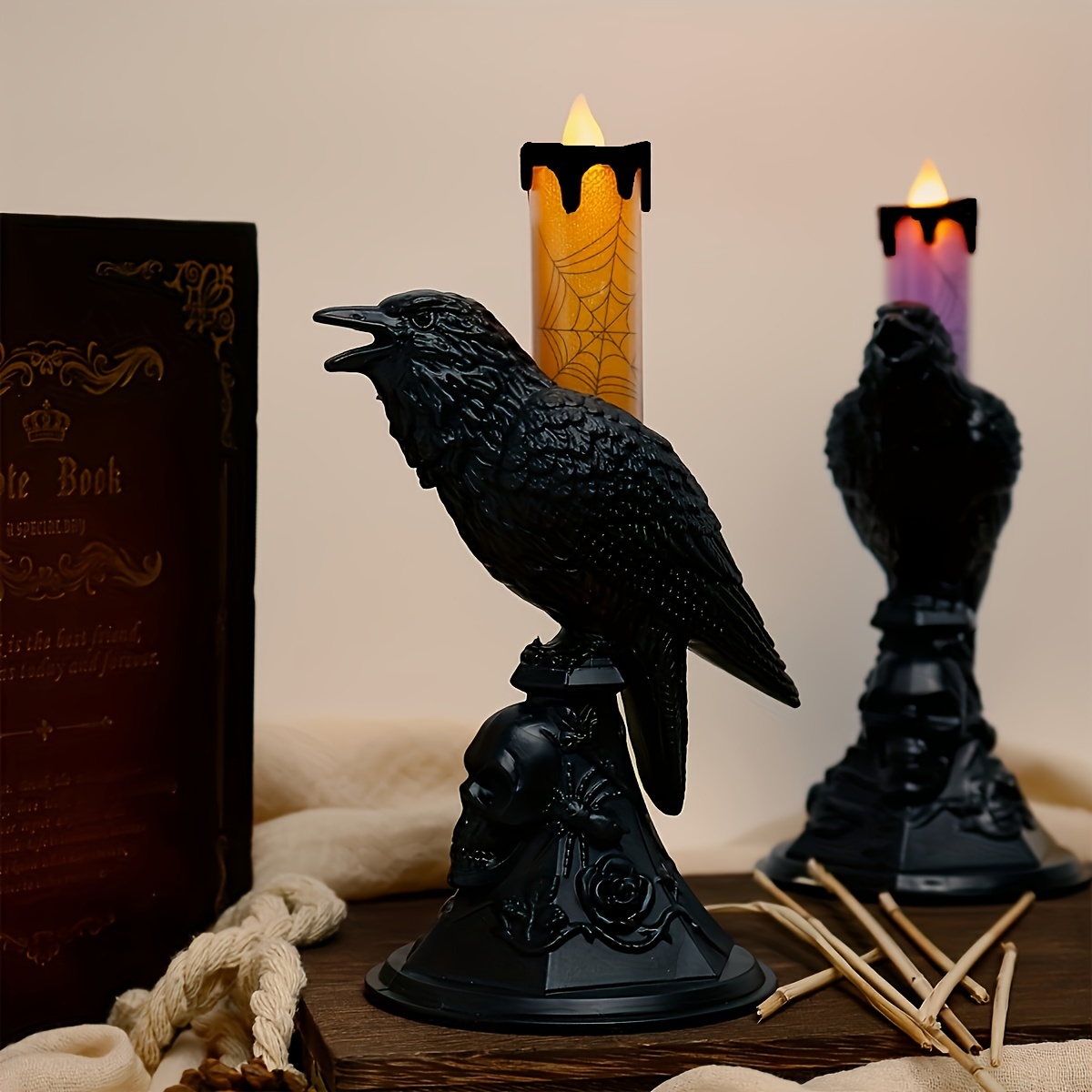 Gothic LED Candlestick Halloween Decoration 