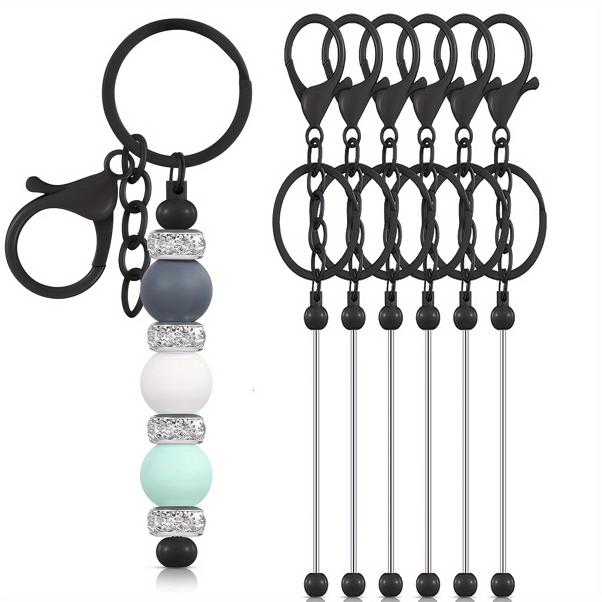DIY Silver Keyring Making Accessories: Chain Keychain Rings With Screw Eye  Pins Bulk From Shmily2019, $12.42