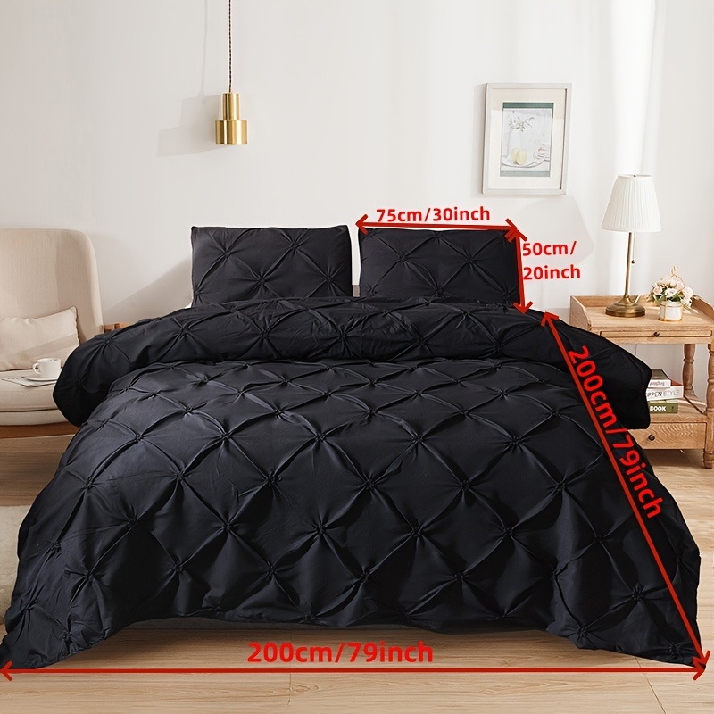 3pcs Duvet Cover Set, 1pc Duvet Cover And 2pcs Pillowcases, Polyester Fabric 100% Polyester Fiber, Comfortable And Breathable, Soft And Skin-, Craft, Black, White, Gray , Bedding For All Ages