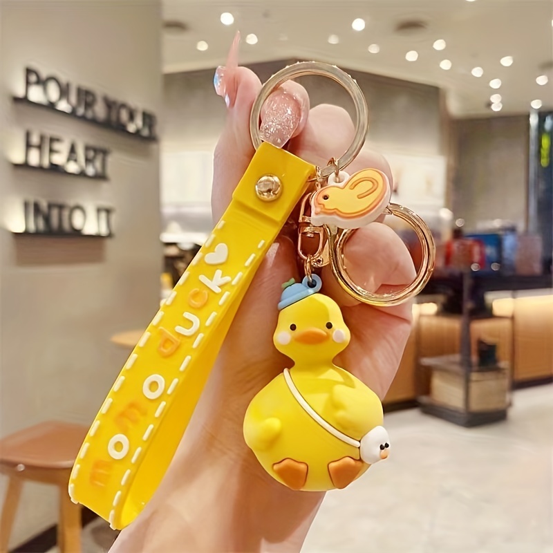 Exquisite Little Yellow Duck Cartoon Keychain Car Key Chain Car