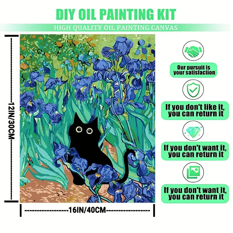 Flower Paint by Numbers, Paint by Numbers for Adults Kids Beginner, Adult Paint by Number DIY Without Frame Oil Painting 12x16 inch