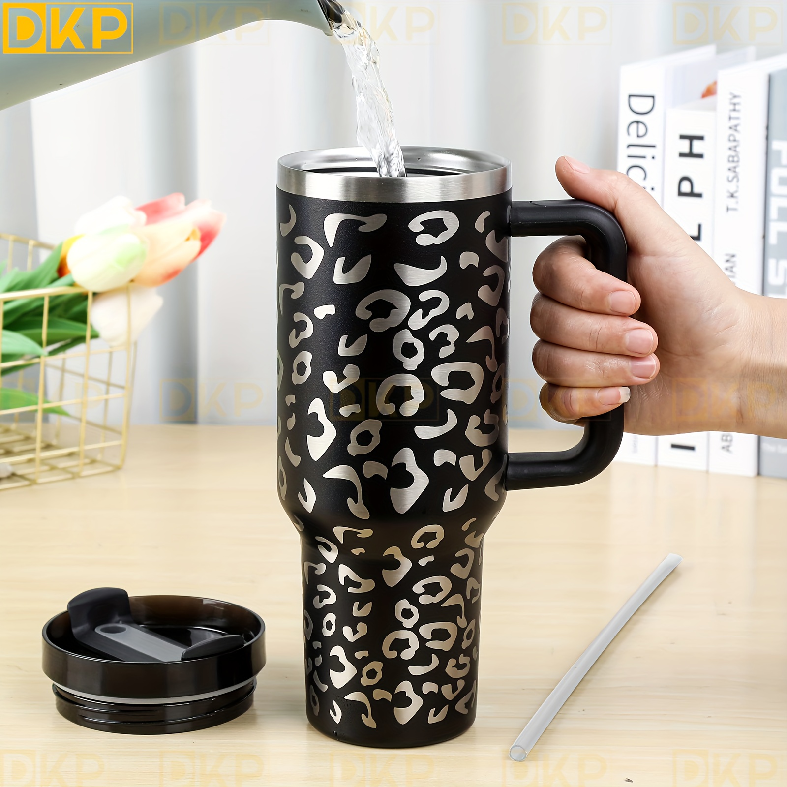 Portable Creative Insulated Cup With Handle And Lid 304 - Temu