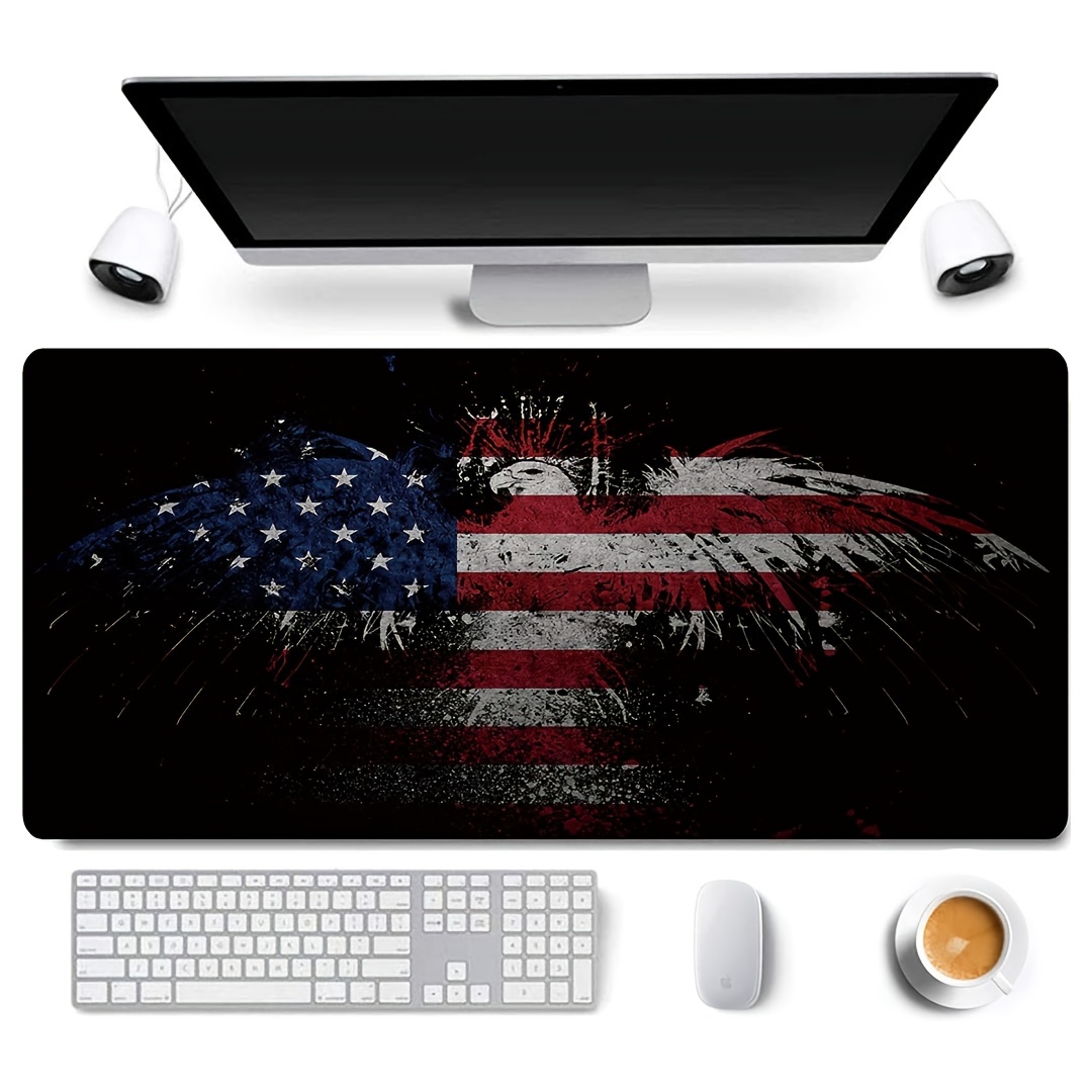 American Patriotic Bald Eagle US National Flag Extended Gaming Mouse Pad