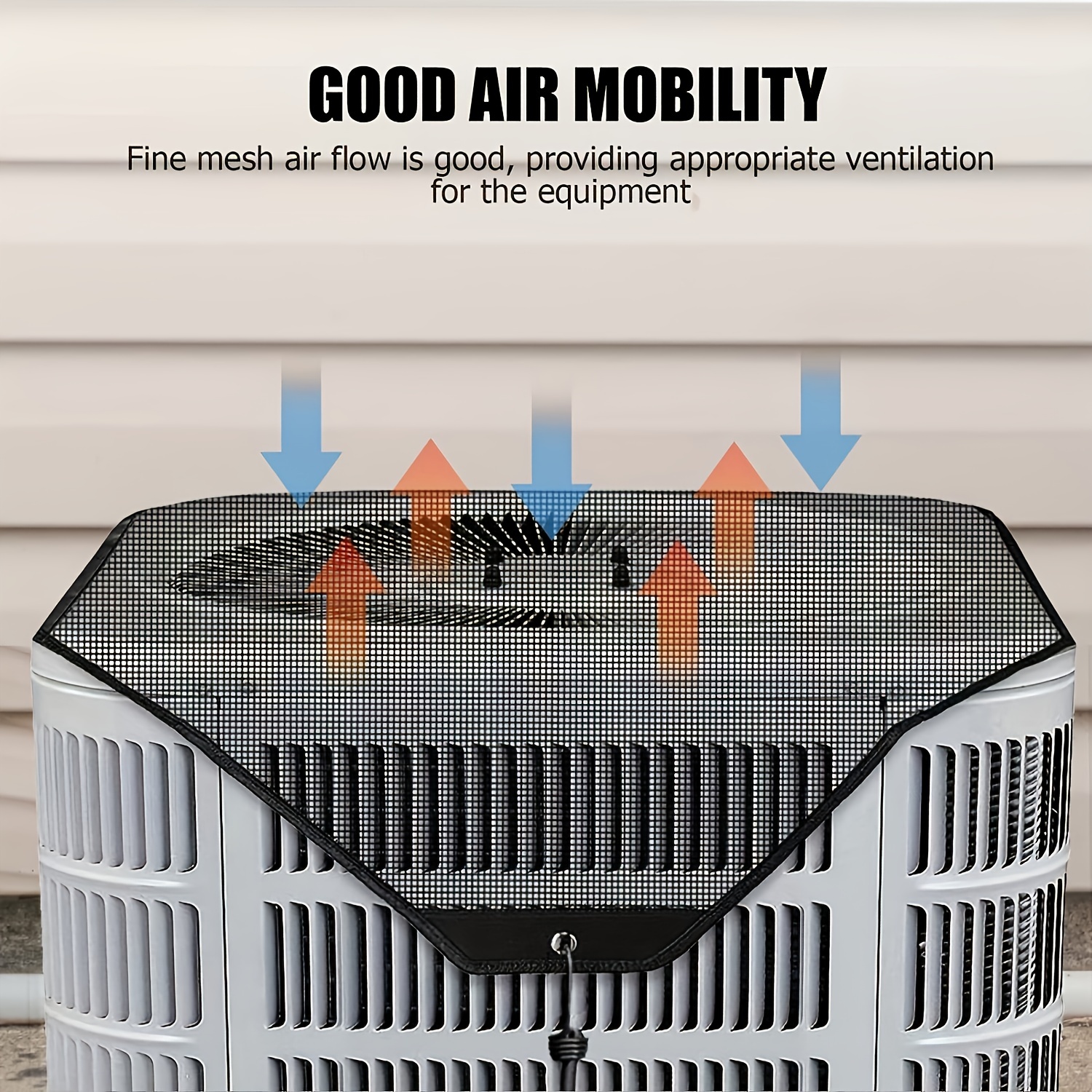 1 Pieza Funda Durable Para Aire Acondicionado Exterior, De Tela Resistente  Al Agua Y Al Viento, Protege Contra El Polvo Y El Aire Frío, Malla De Pvc  Para Ventilación