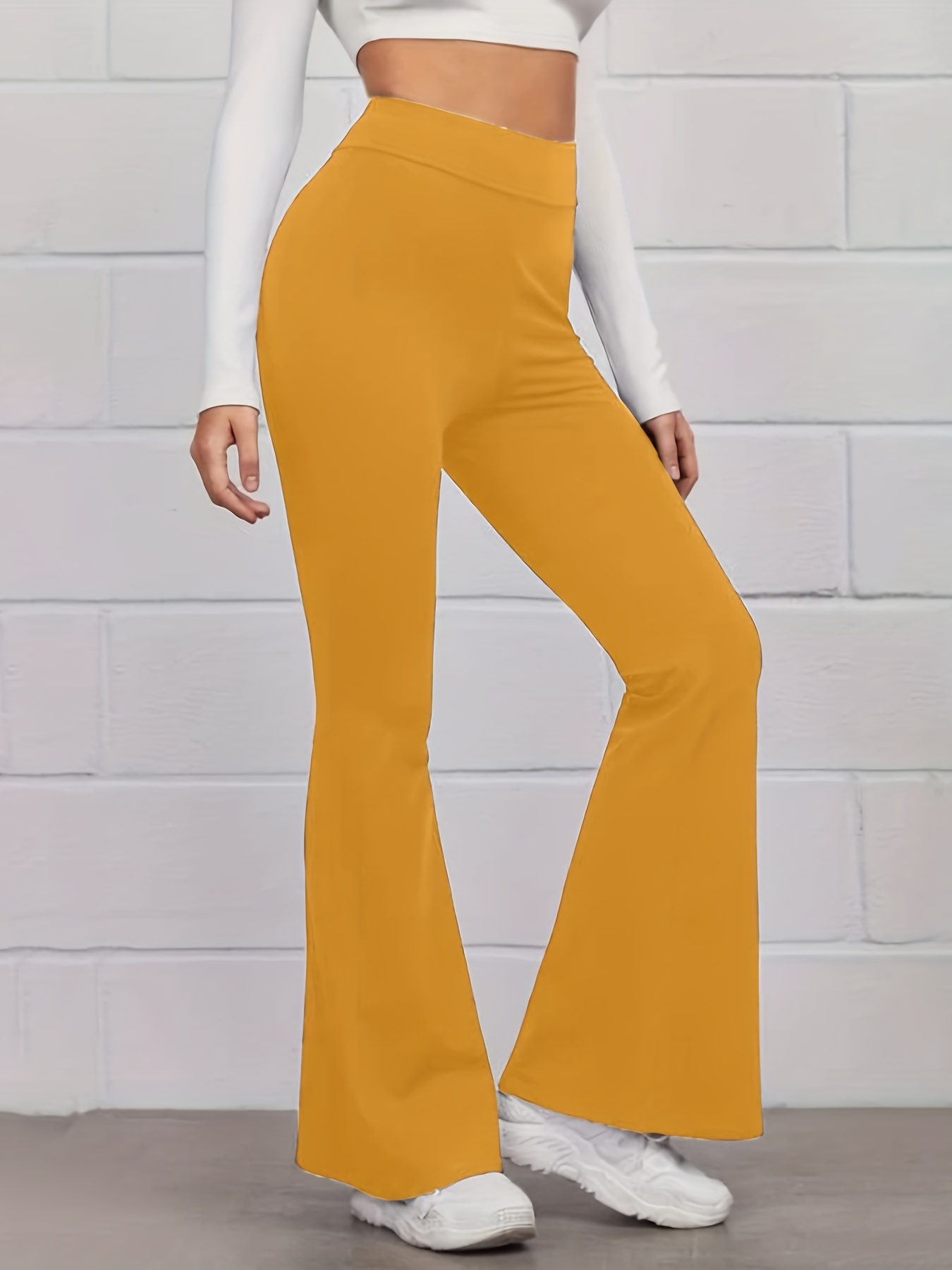 Yellow best sale flare pants