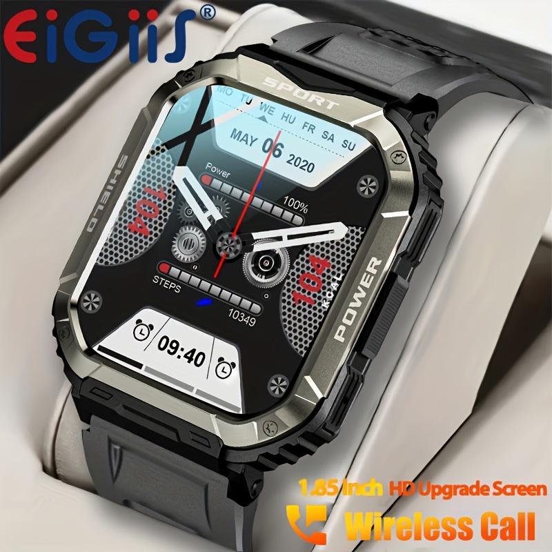 EIGIIS Reloj inteligente para hombre, 1.32 pulgadas, HD, resistente,  militar, inteligente (respuesta/hacer llamadas), reloj deportivo al aire  libre