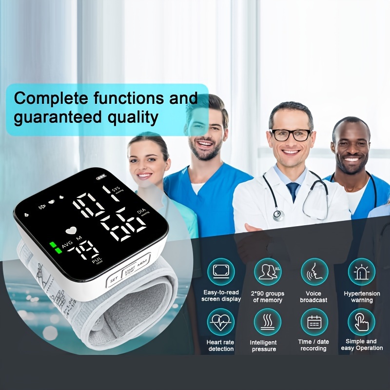 USB Rechargeable Blood Pressure Machine Wrist Blood Pressure Monitor, Best  Gift