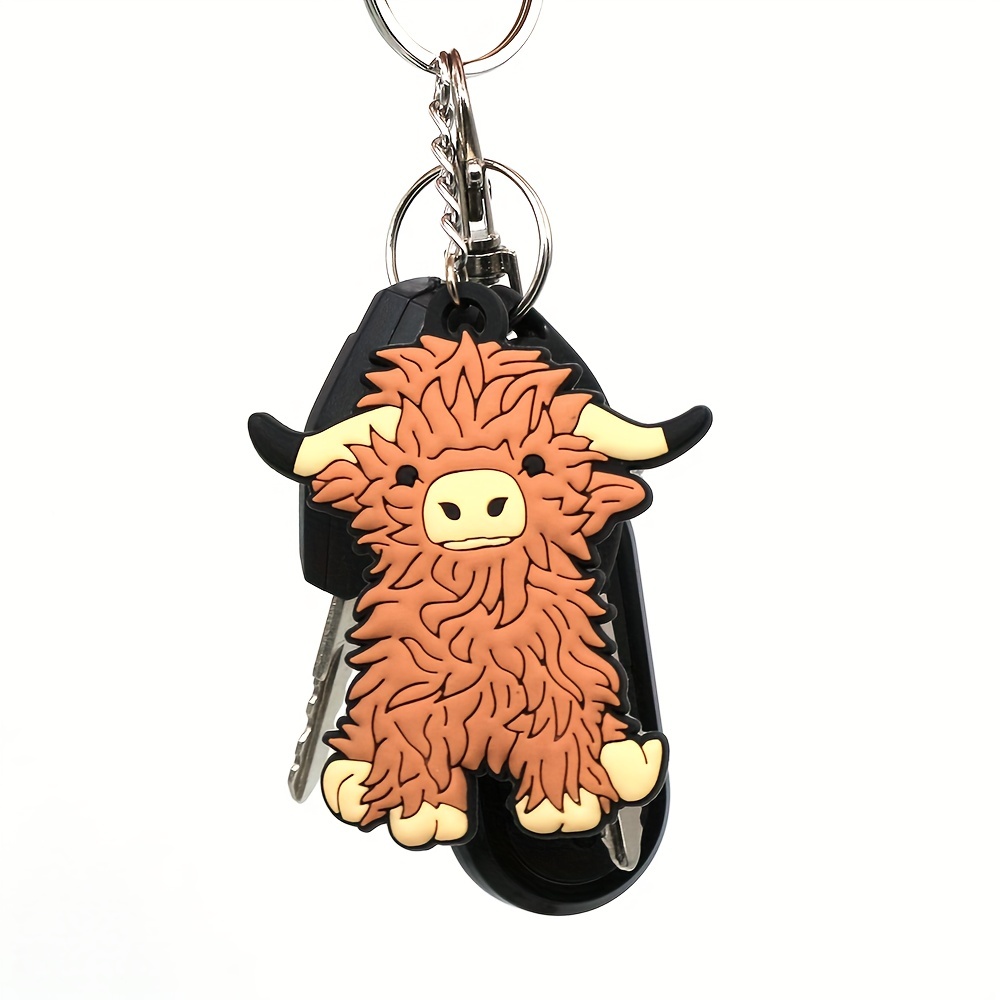 Cute Highland Cow Key Chain - Creative Cartoon Animal Car Key Pendant -  Perfect Birthday Gift - Temu