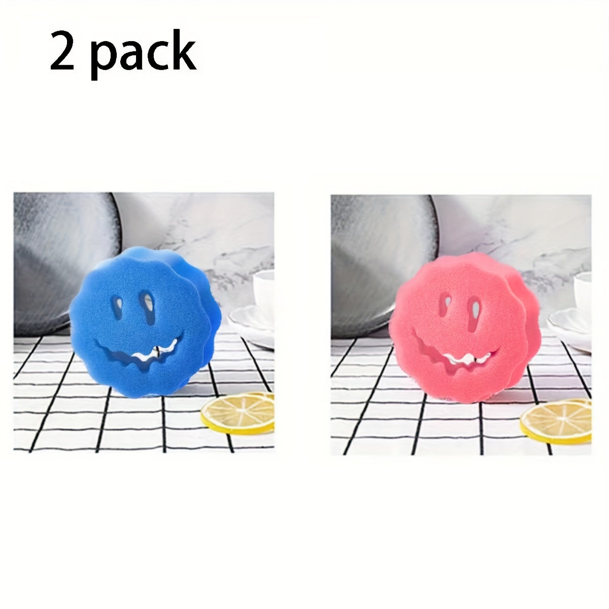 Creative Happy Face Magic Cleaning Brush, Pumpkin Face Sponge For Kitchen  Cleaning And Dishwashing Scratch Free - Temu