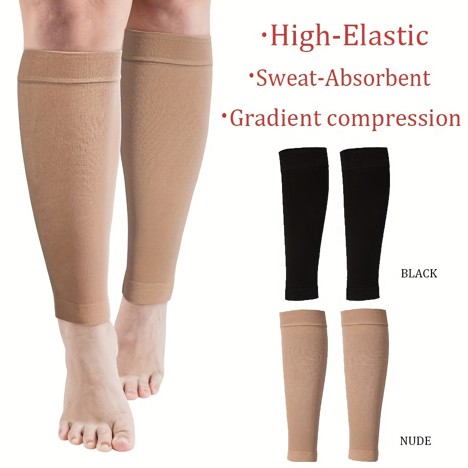 Solid Compression Sleeve Socks High Elastic Leg Support - Temu