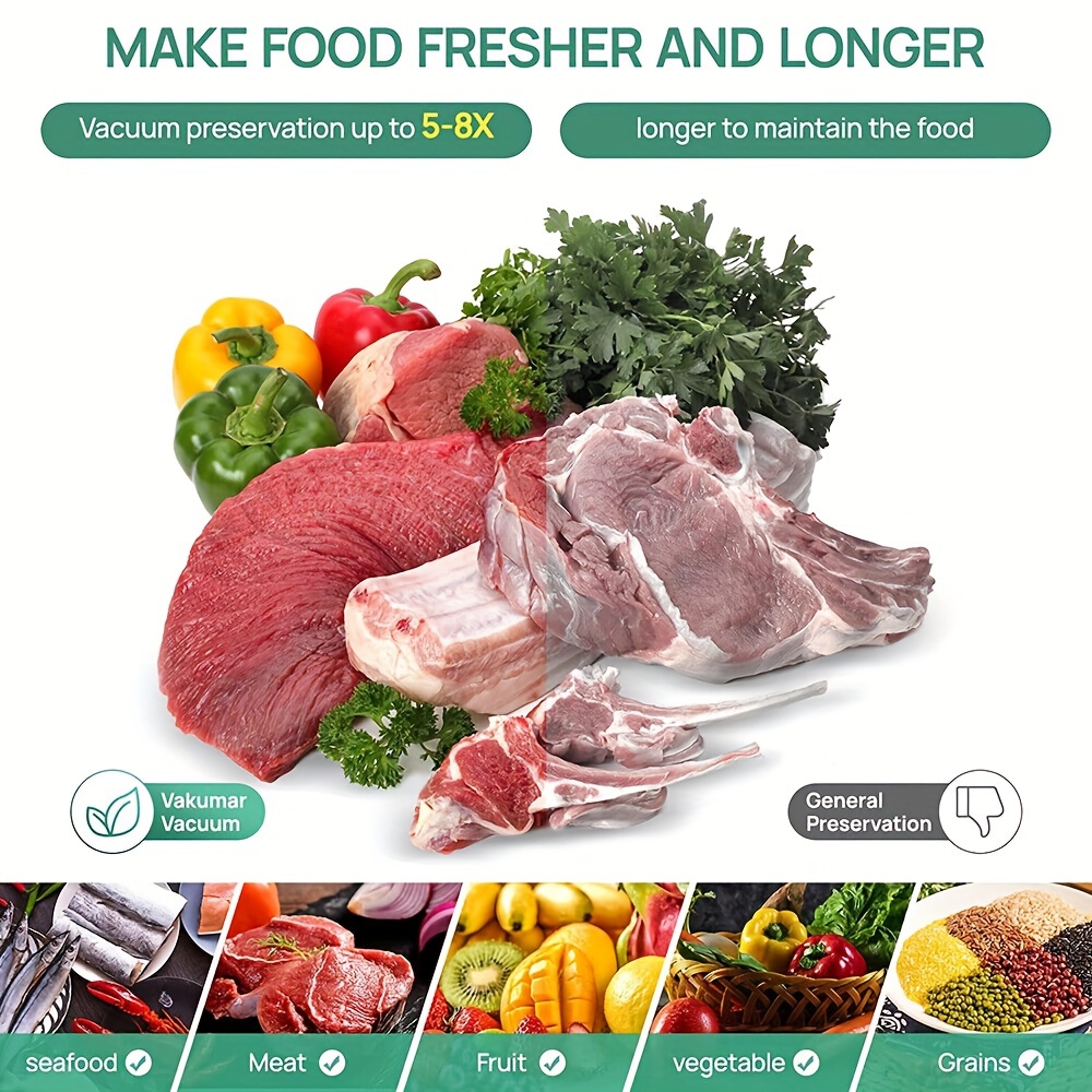 Vacuum Sealer Bags Food Storage Packaging Saver Kitchen Fresh Vegetables  Meat