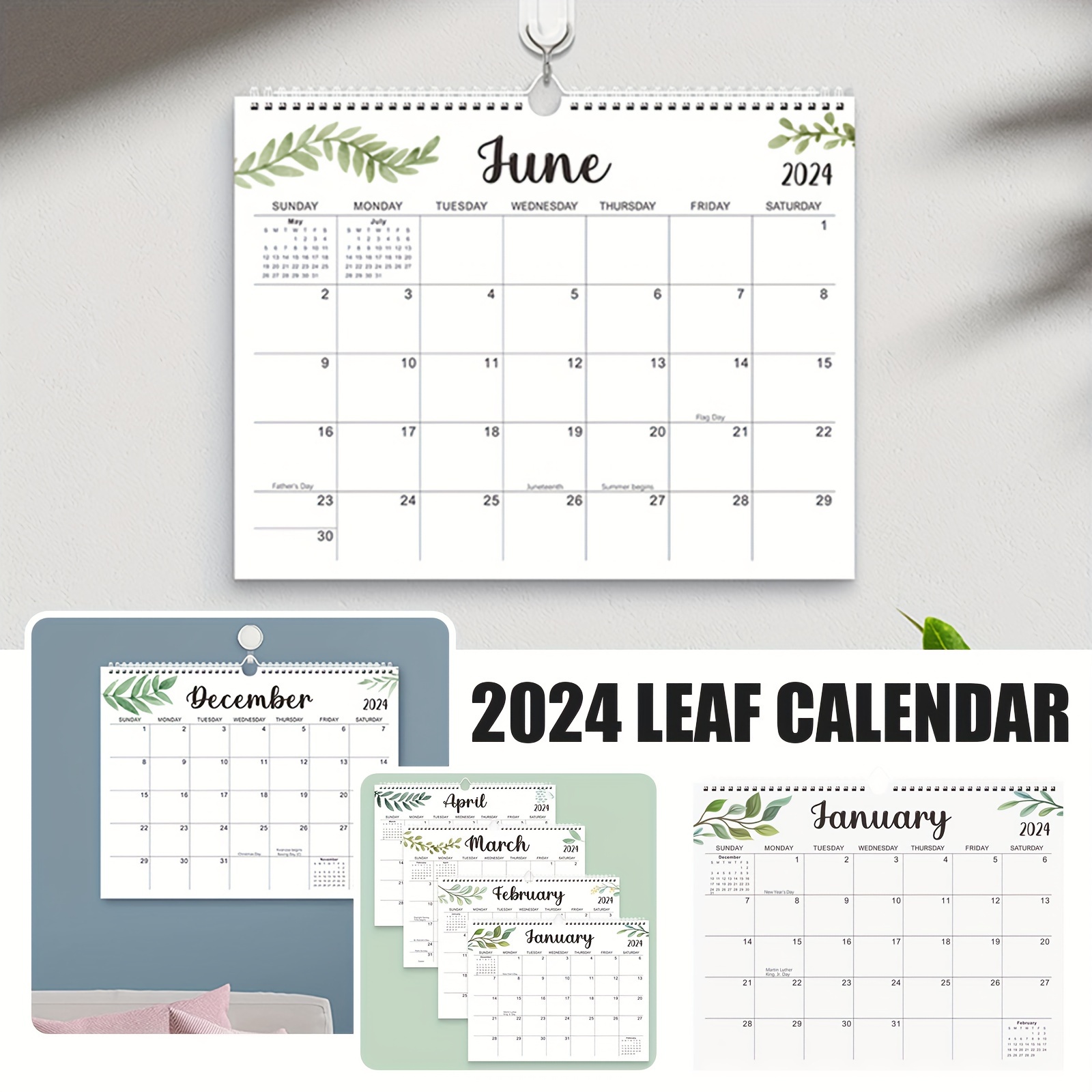 Calendar Planner Sheet 2024 Hanging Wall Calendar Yearly - Temu