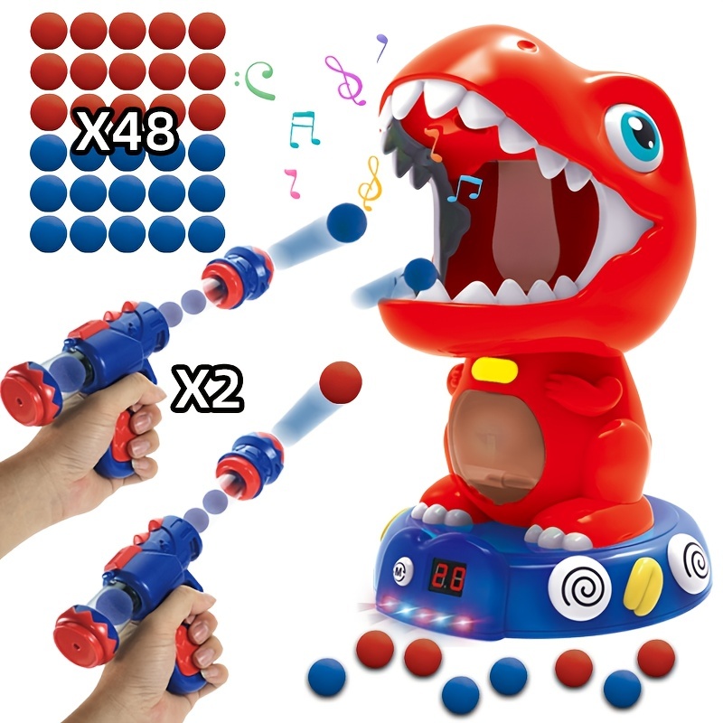 Super Fun Dinosaur Shooting Games For Kids 2 Air Pump Guns - Temu