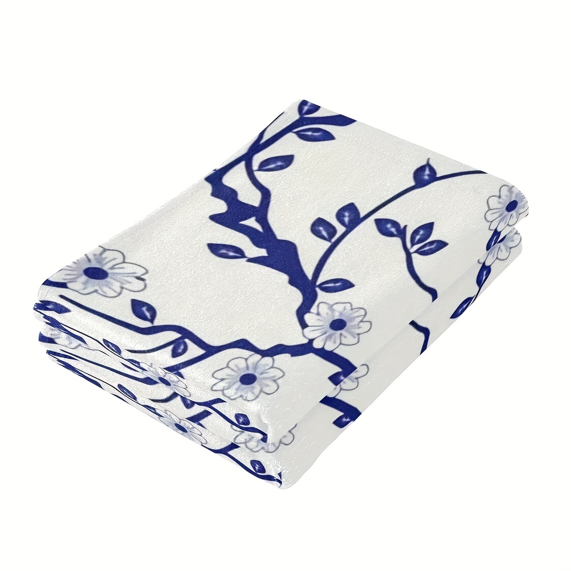 Hand Towels Blue And White Flower Kitchen Dish Towels - Temu