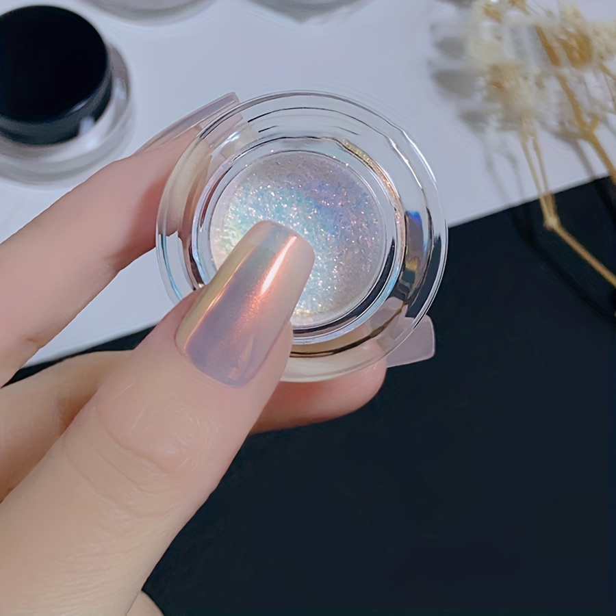 Chrome Nail Powder Holographic Aurora Iridescent Pearlescent - Temu