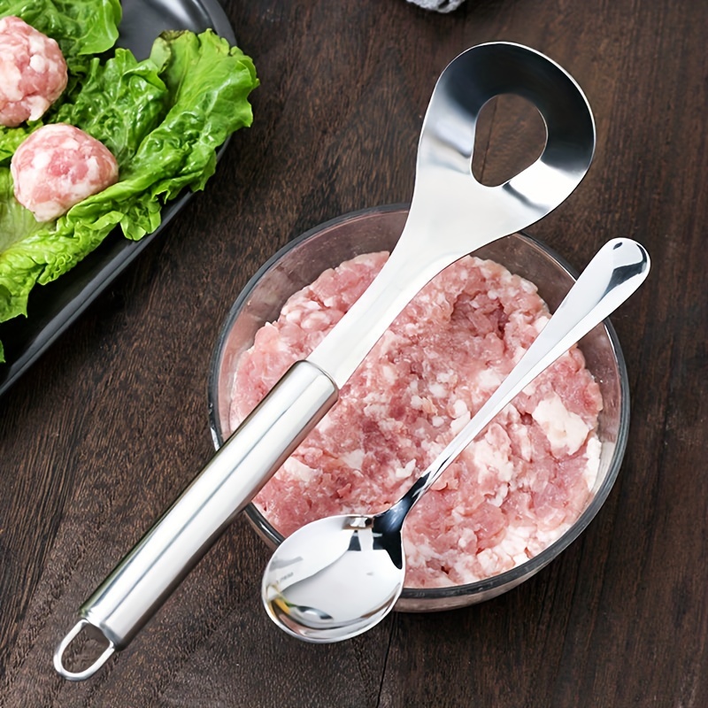 Making Magic Meatball Utensil, Meatball Scoop Maker, Tool For Squeezing  Fried Meatballs, Stainless Steel Meatball Spoon - Temu