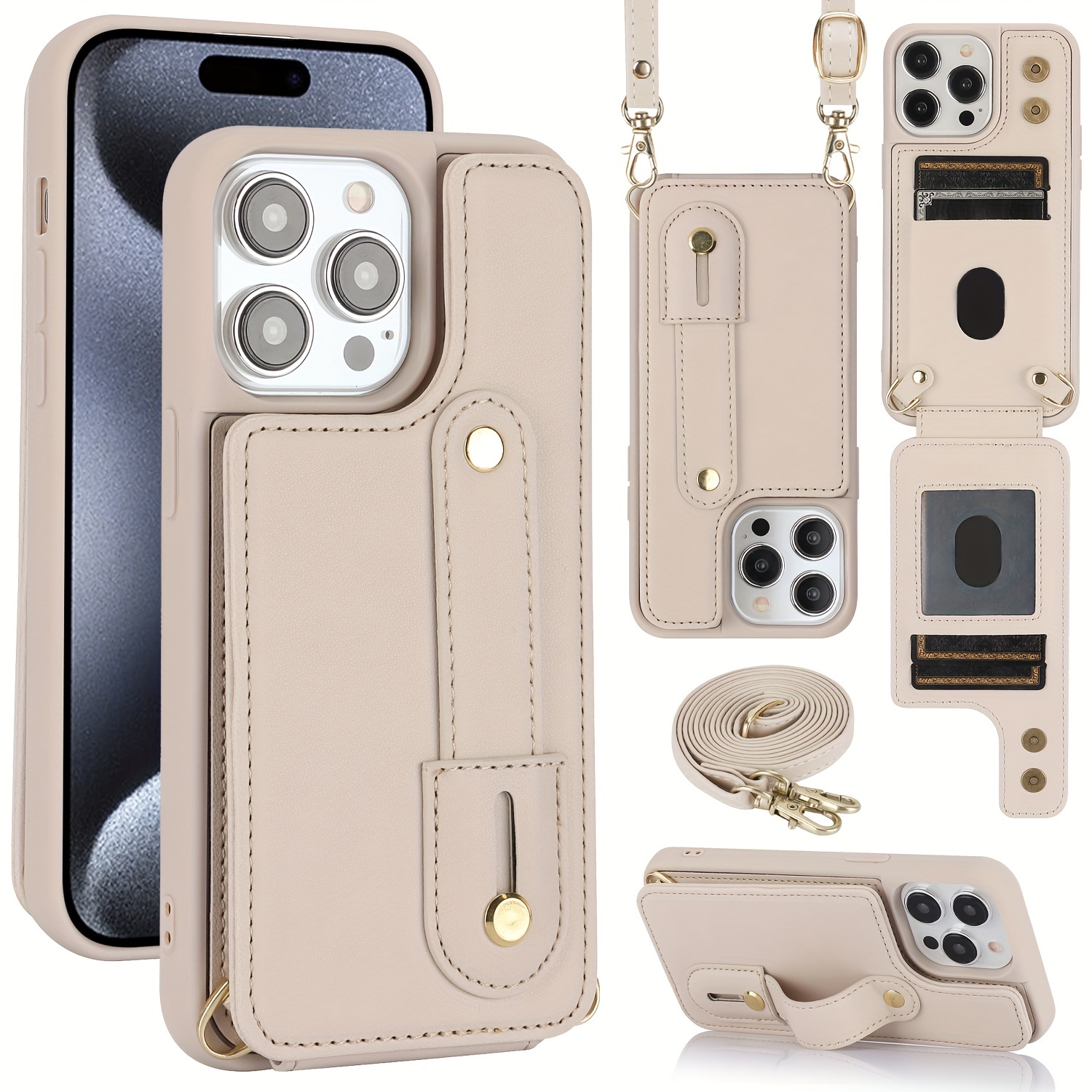 For iPhone 15 14 13 12 11 XS XR 8 7 Luxury Leather Shockproof