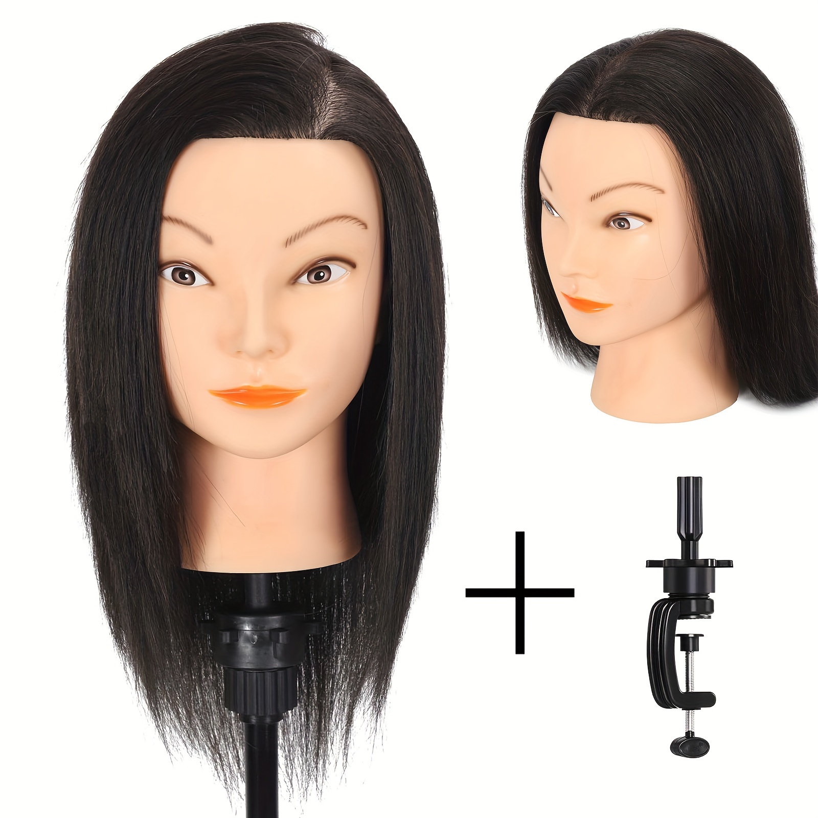 Premium Mannequin Head With 75% Real Hair Hairdresser - Temu