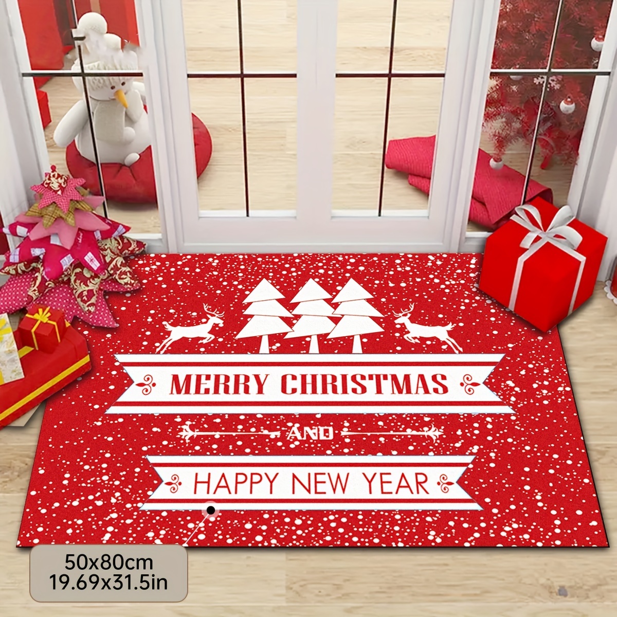 Christmas Element Diatom Mud Door Mat Non slip Waterproof - Temu