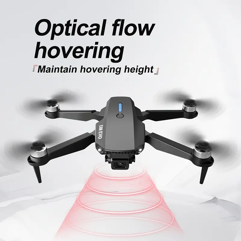 e88 evo remote control hd dual camera drone with dual three batteries brushless motor headless mode optical flow positioning smart follow track flight christmas halloween thanksgiving gifts details 13