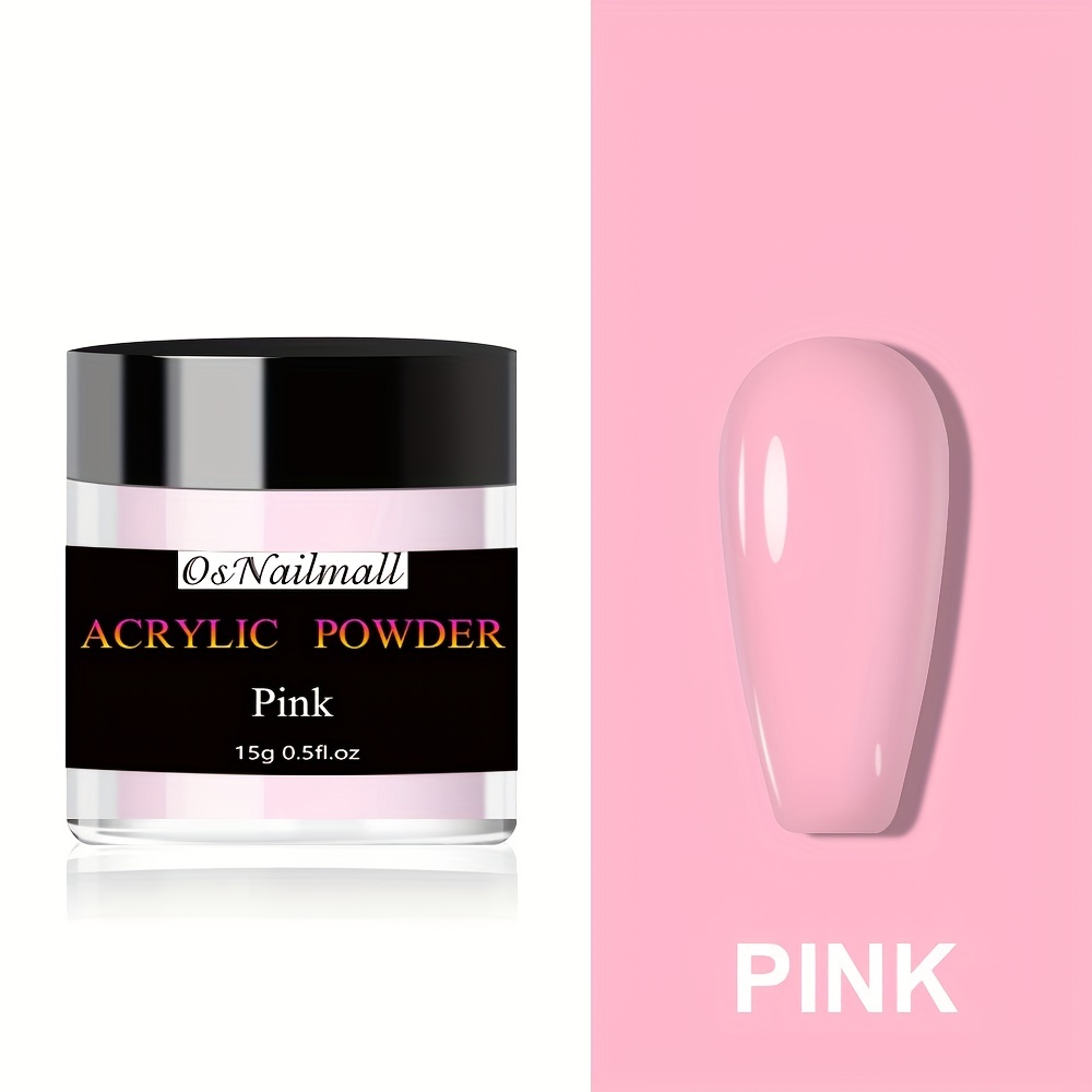 Clear Pink Acrylic Powder French Nail Art Tip Extension Pattern DIY