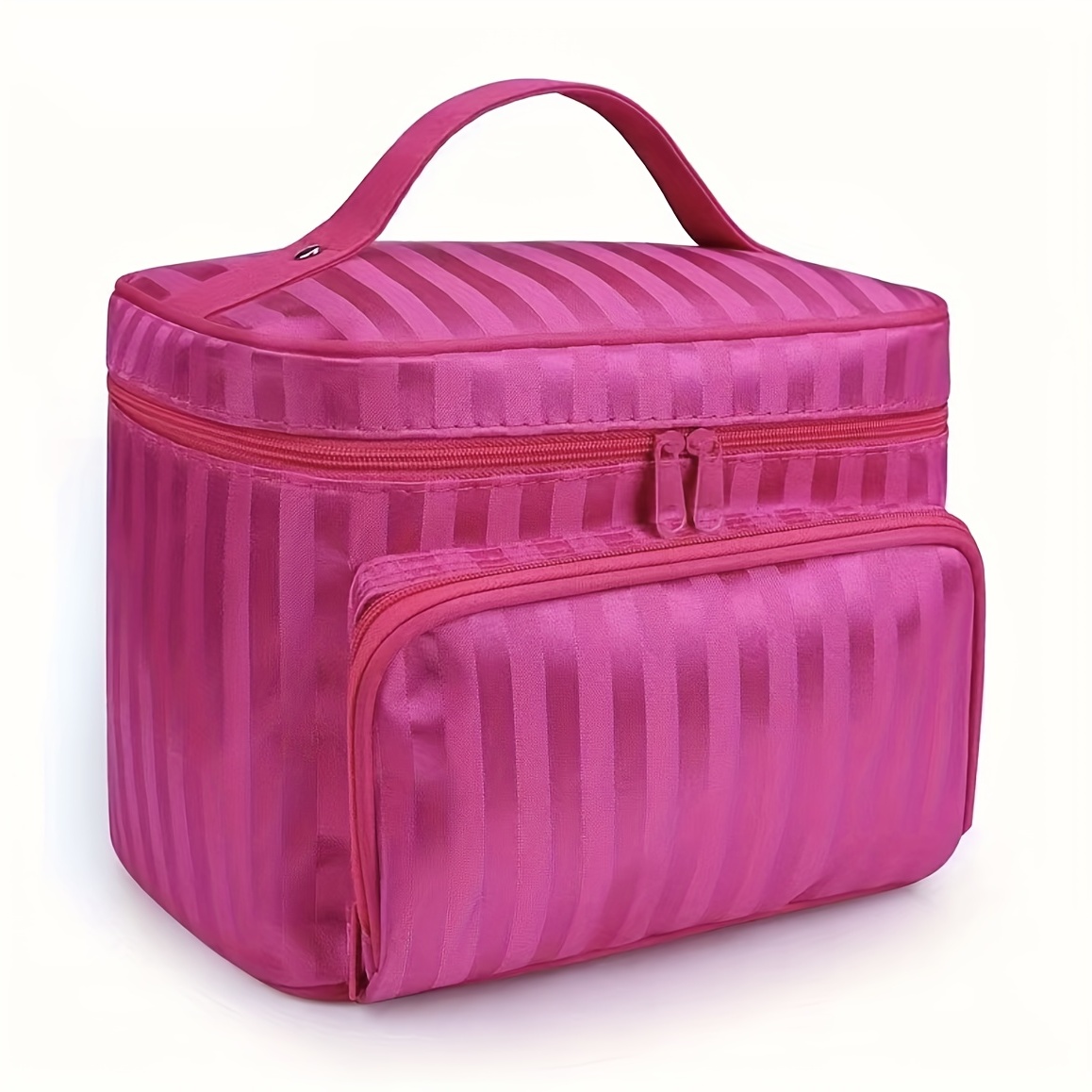 

Travel In Style: Portable Cosmetic Bag With Top Handle & Large Capacity - Perfect For Women On The Go!